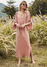 Boho Round Neck A-line Maxi Dress Vivian
